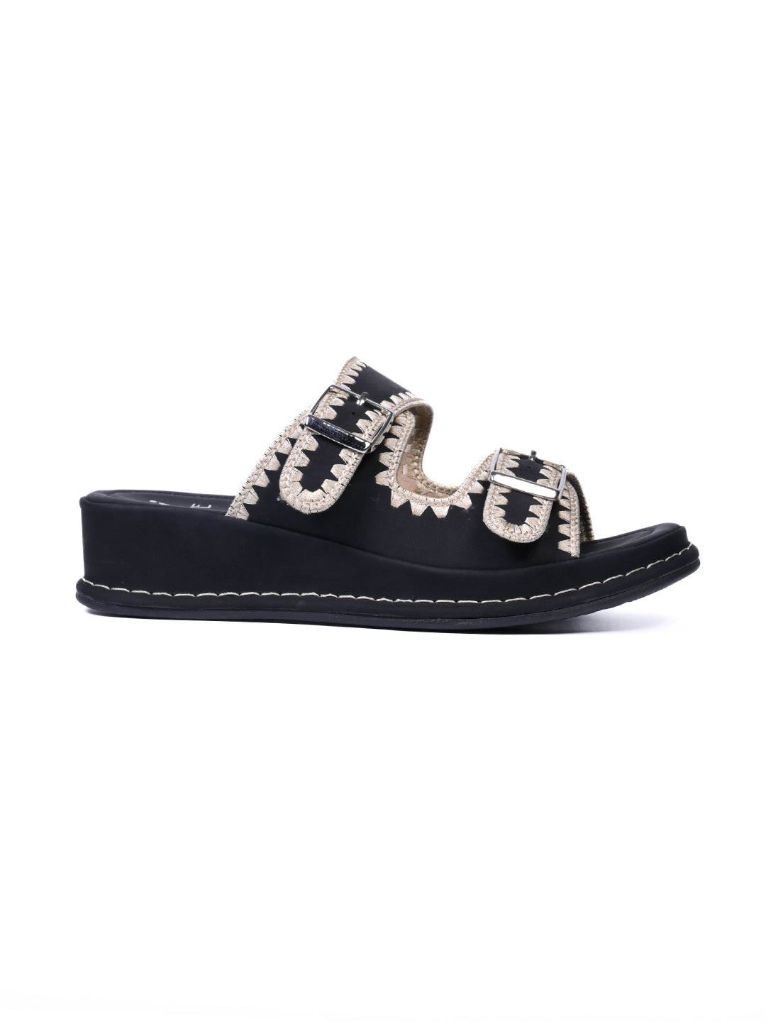 Women, Women Footwear, Black Sandals