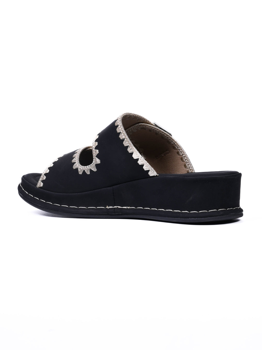 Women, Women Footwear, Black Sandals