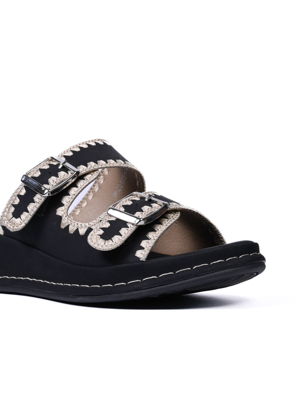Women, Women Footwear, Black Sandals