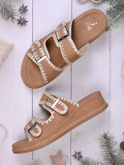 Women, Women Footwear, Brown Sandals