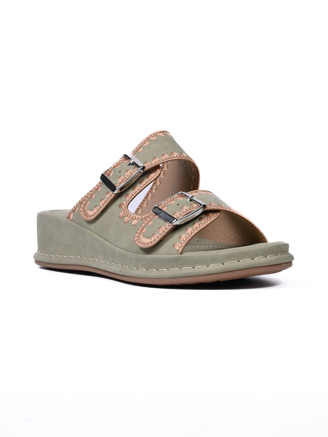 Women, Women Footwear, Olive Sandals