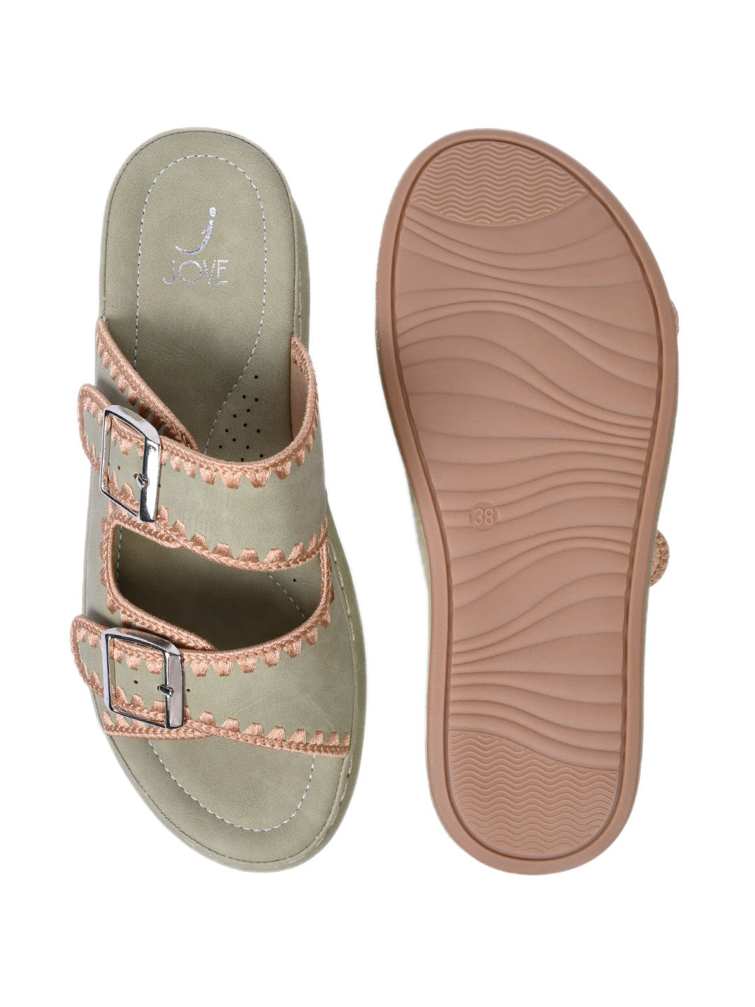 Women, Women Footwear, Olive Sandals