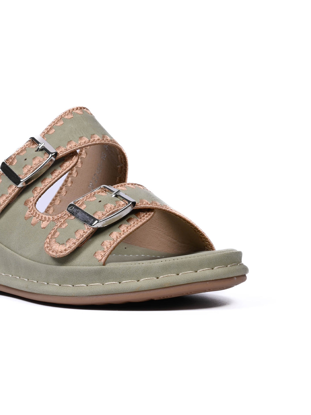 Women, Women Footwear, Olive Sandals