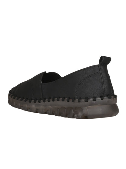 Women, Women Footwear, Black Loafers