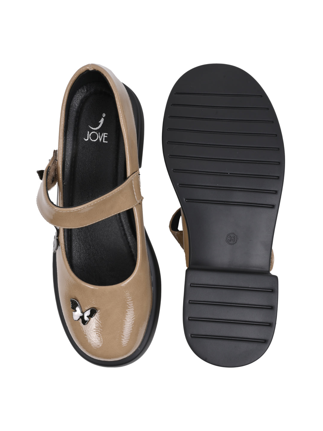 Women, Women Footwear, Khaki Ballerinas