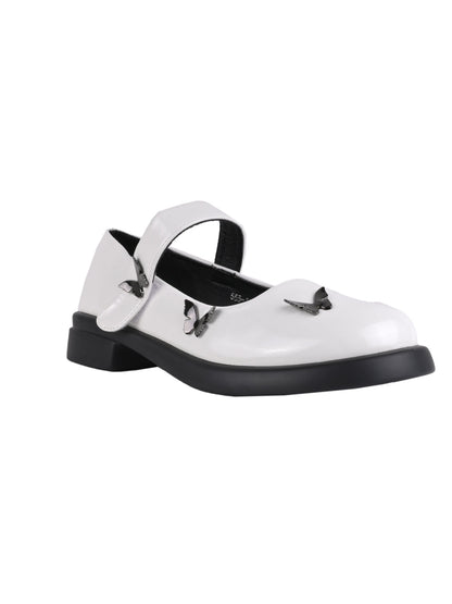 Women, Women Footwear, White Ballerinas