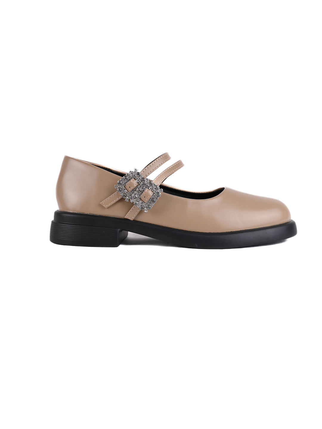 Women, Women Footwear, Khaki Ballerinas