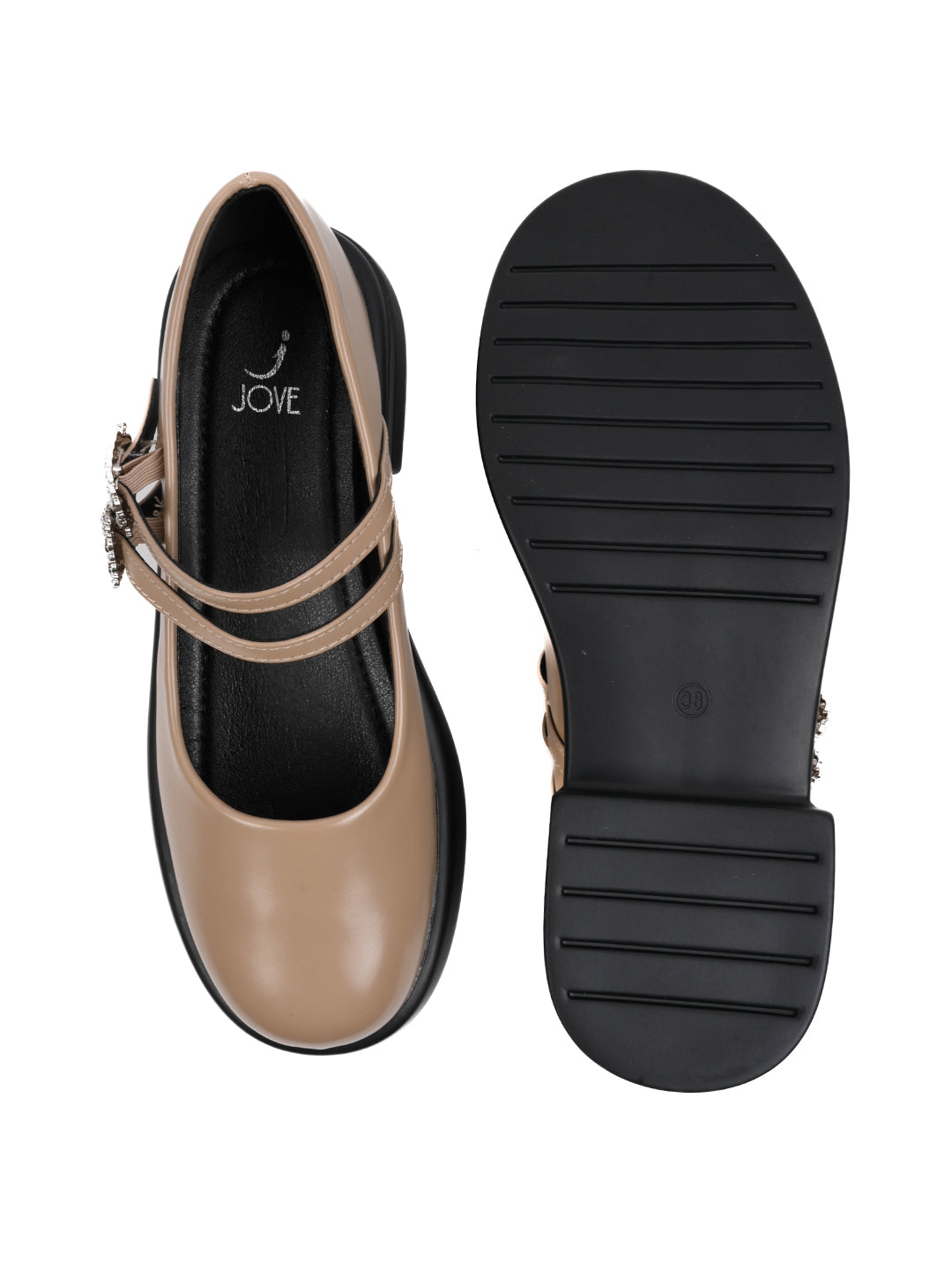 Women, Women Footwear, Khaki Ballerinas