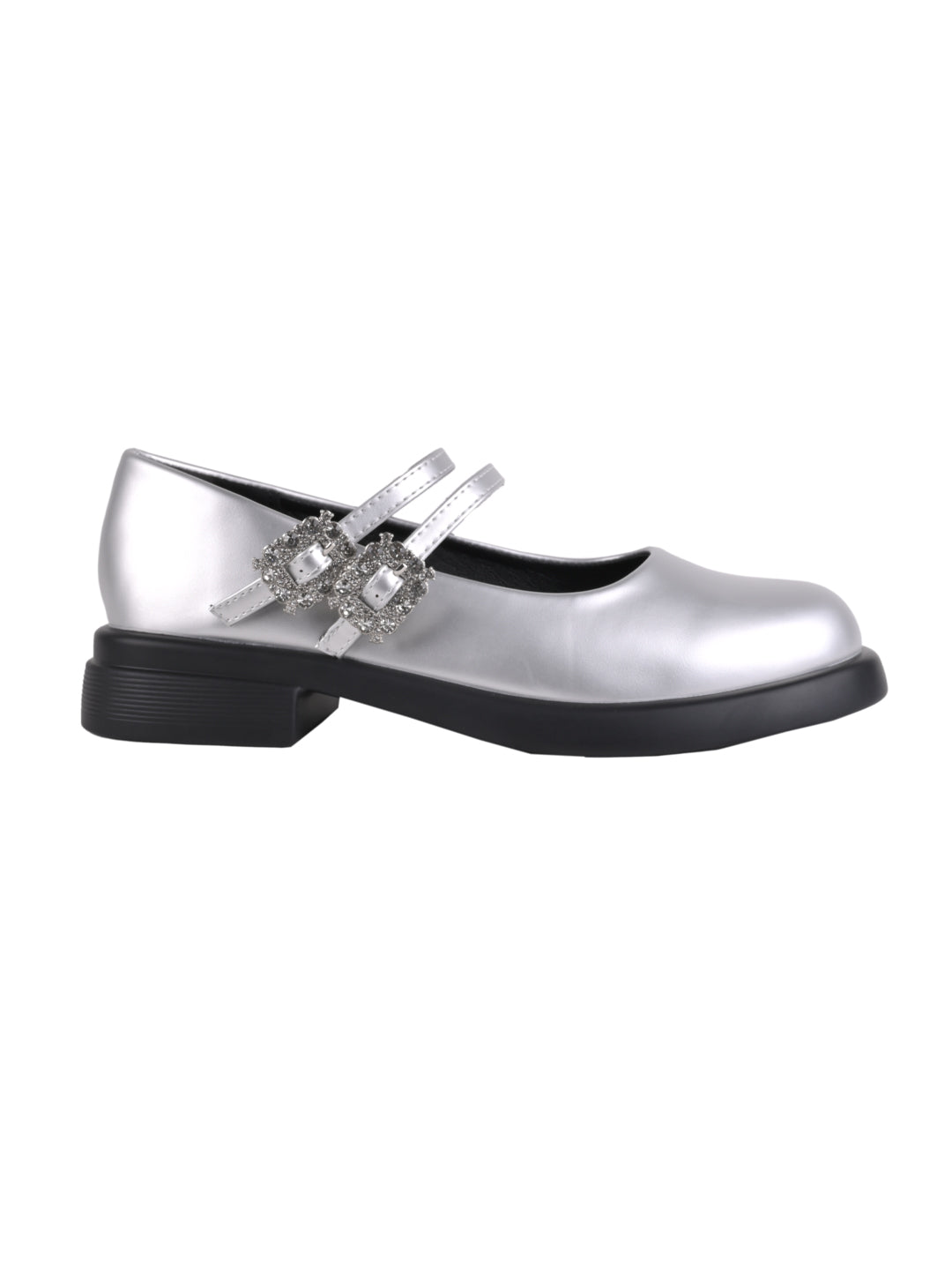 Women, Women Footwear, Silver Ballerinas