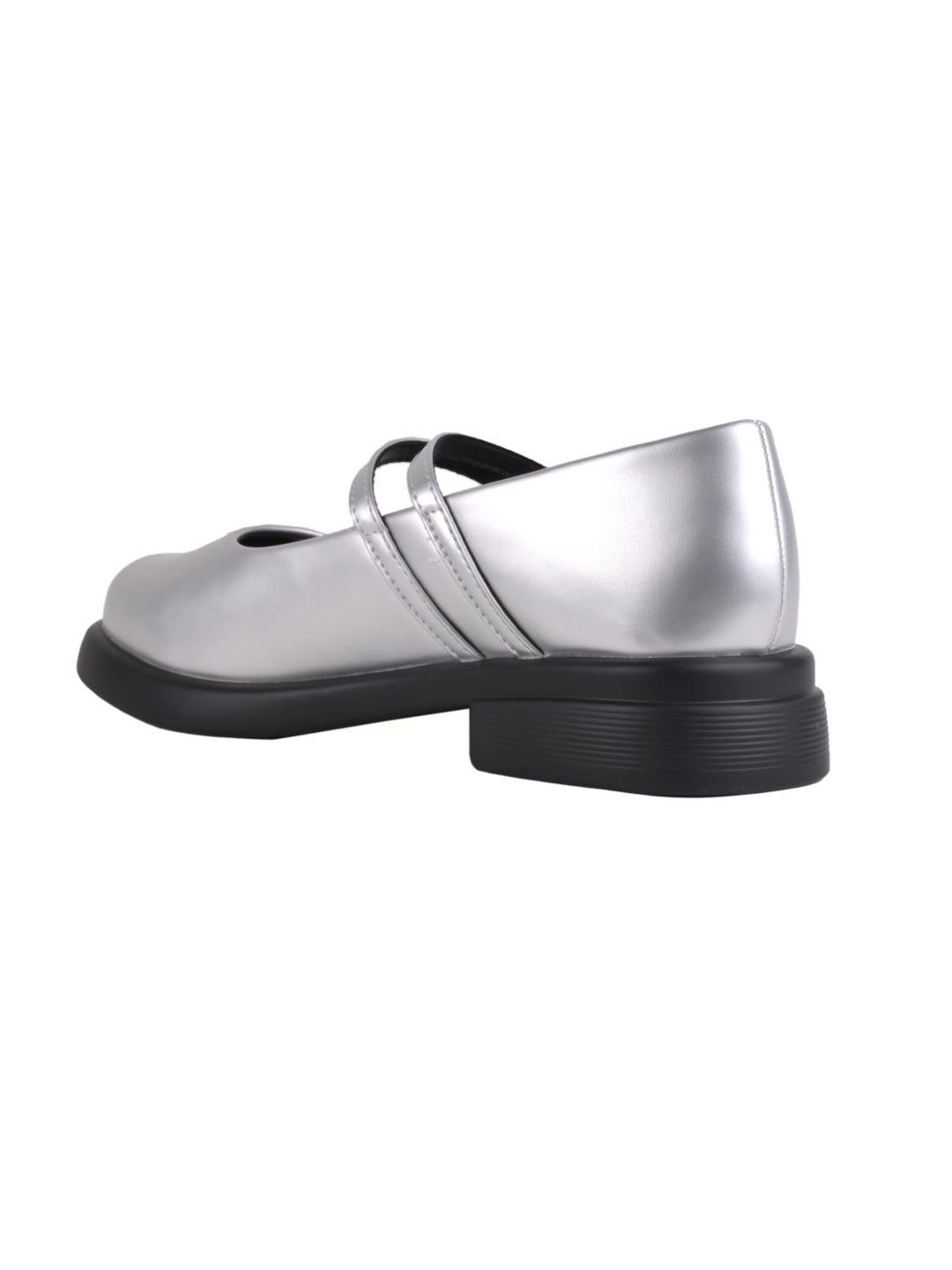 Women, Women Footwear, Silver Ballerinas