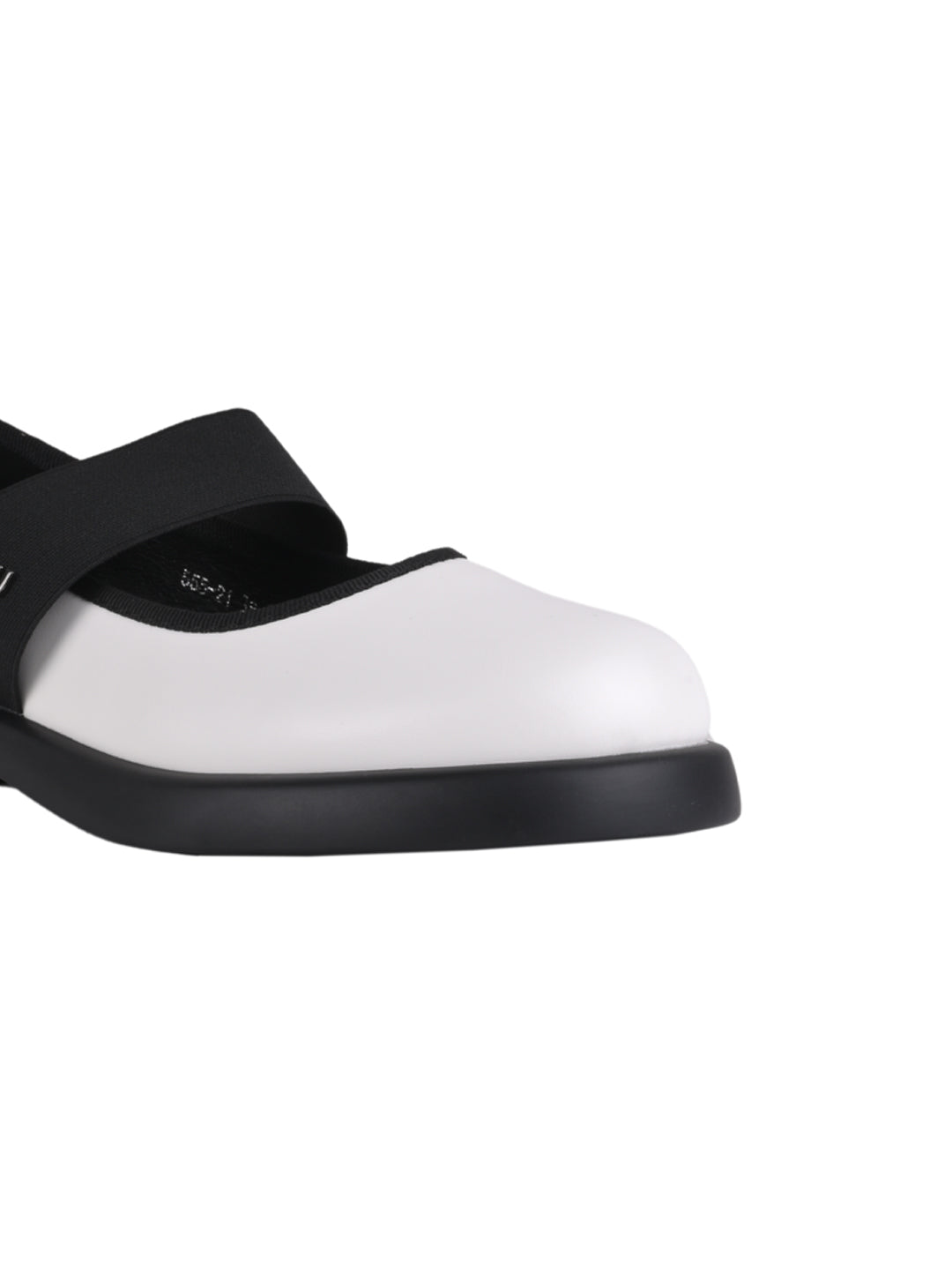 Women White Metallic Mary Jane Ballerinas