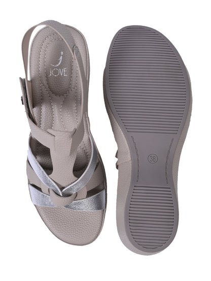 Women, Women Footwear, Grey Sandals