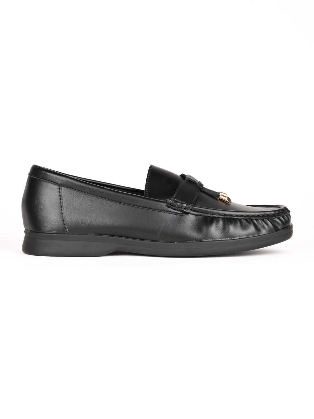 Women, Women Footwear, Black Loafers