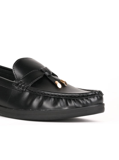 Women, Women Footwear, Black Loafers