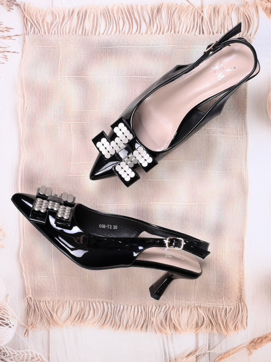 Women, Women Footwear, Black Pumps