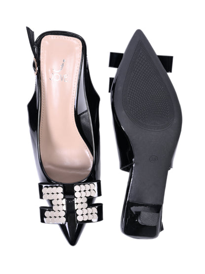 Women, Women Footwear, Black Pumps
