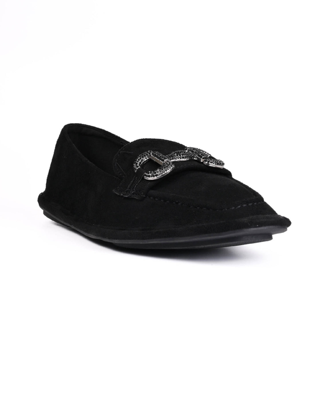 Women, Women Footwear, Black Loafers