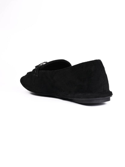 Women, Women Footwear, Black Loafers