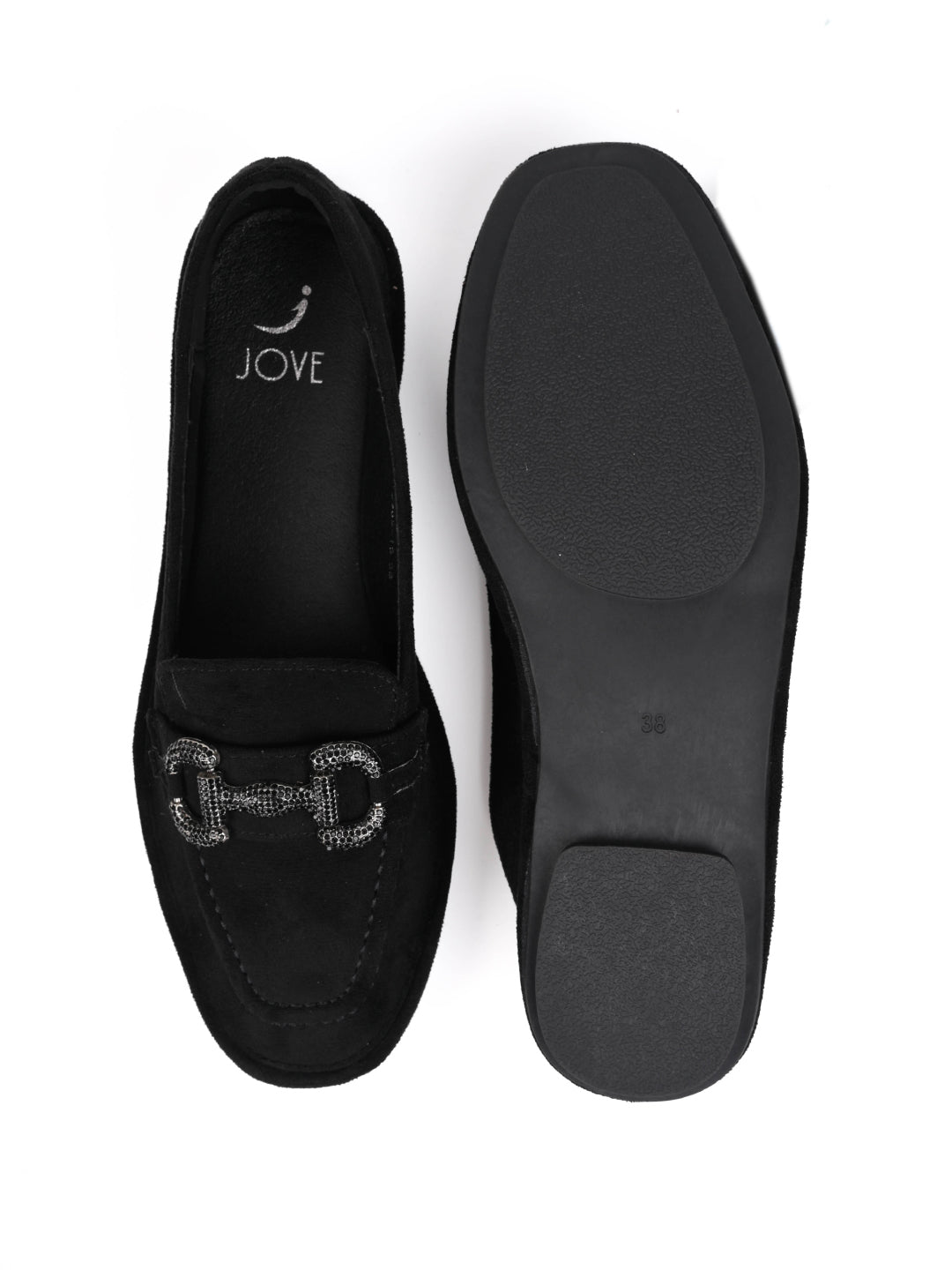Women, Women Footwear, Black Loafers