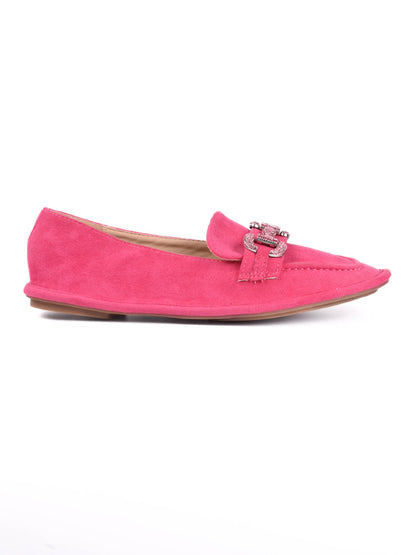 Women, Women Footwear, Fuchsia Loafers