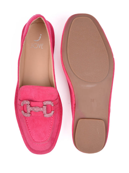 Women, Women Footwear, Fuchsia Loafers