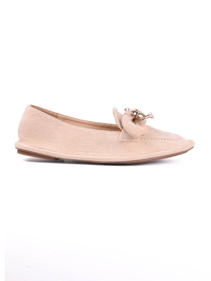 Women, Women Footwear, Beige Loafers