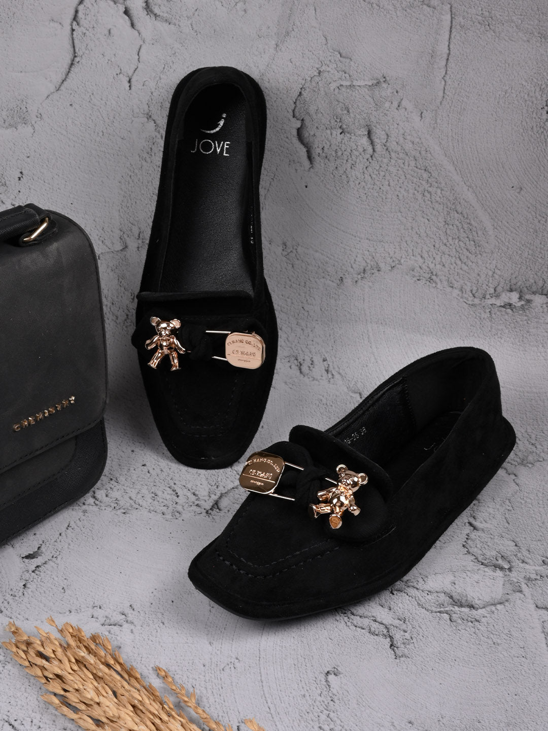 Women, Women Footwear, Black Loafers