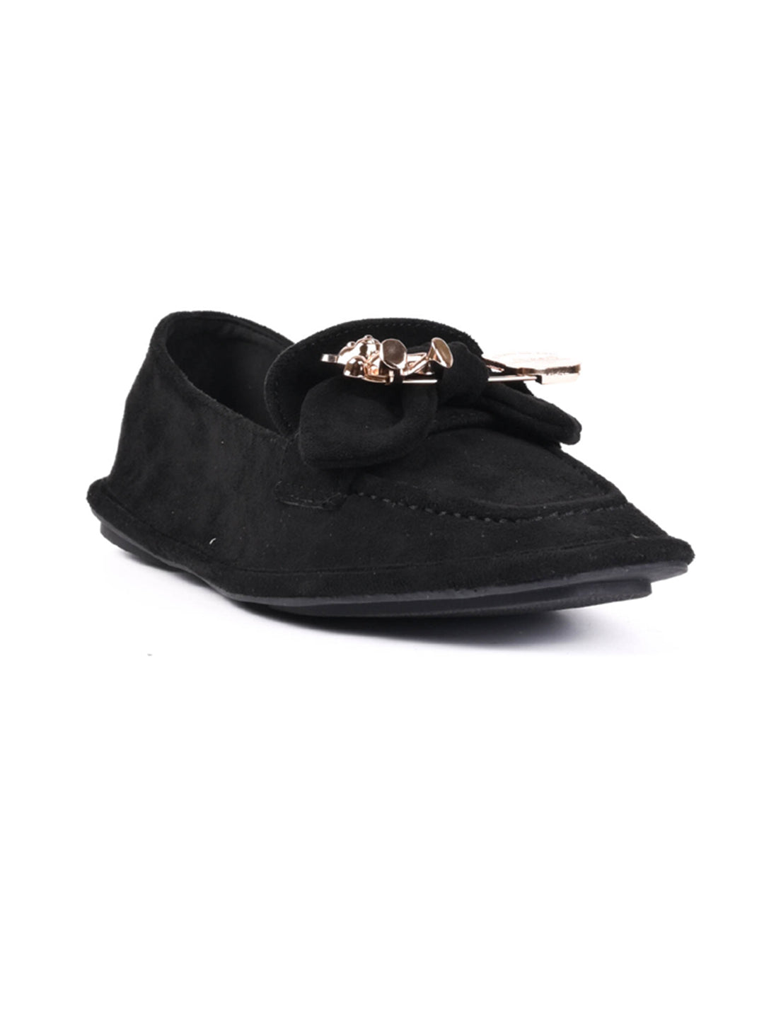 Women, Women Footwear, Black Loafers