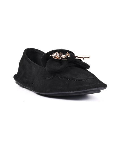 Women, Women Footwear, Black Loafers