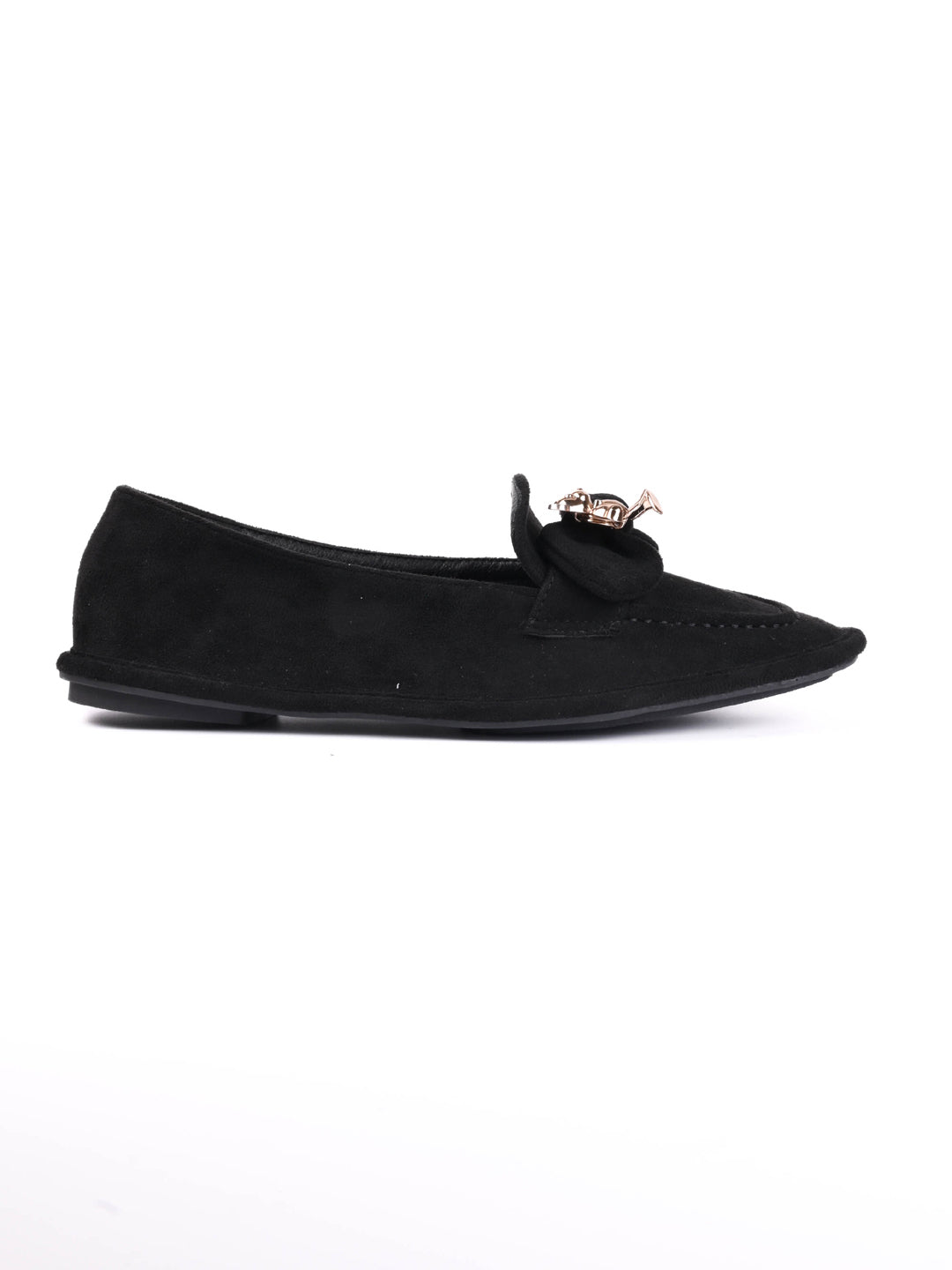 Women, Women Footwear, Black Loafers