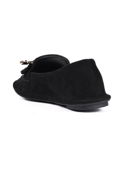 Women, Women Footwear, Black Loafers