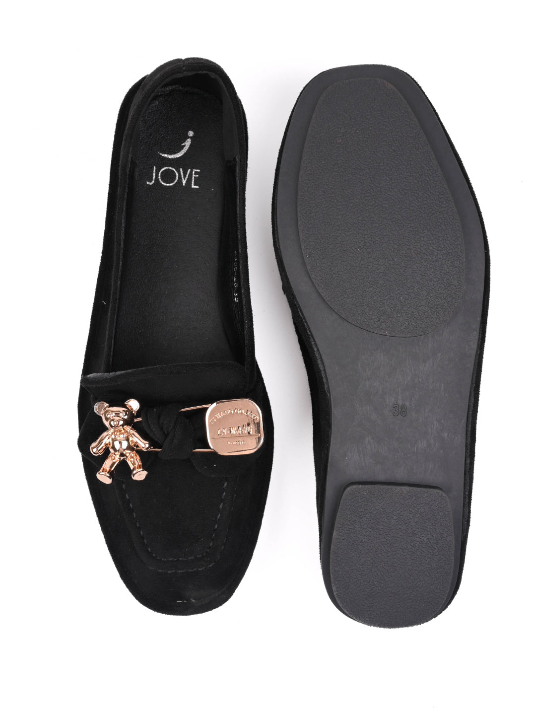 Women, Women Footwear, Black Loafers