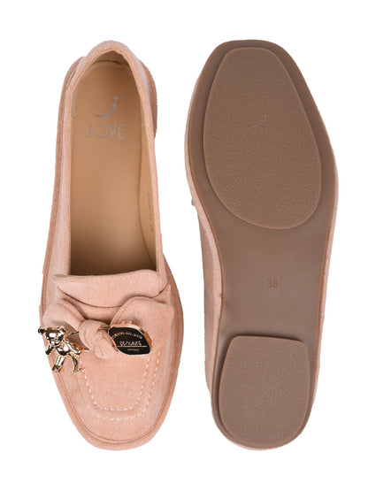 Women, Women Footwear, Pink Loafers