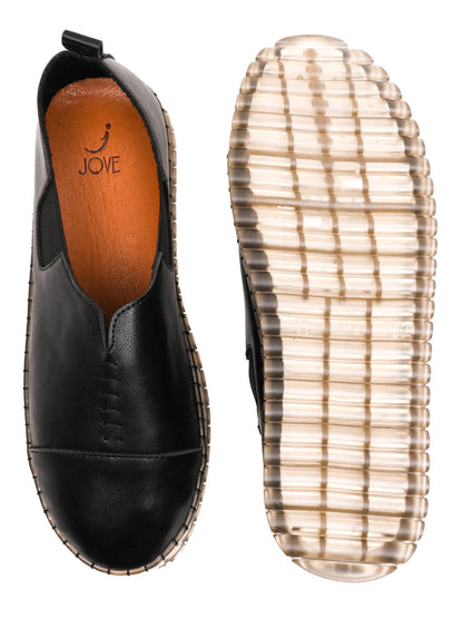 Women, Women Footwear, Black Loafers