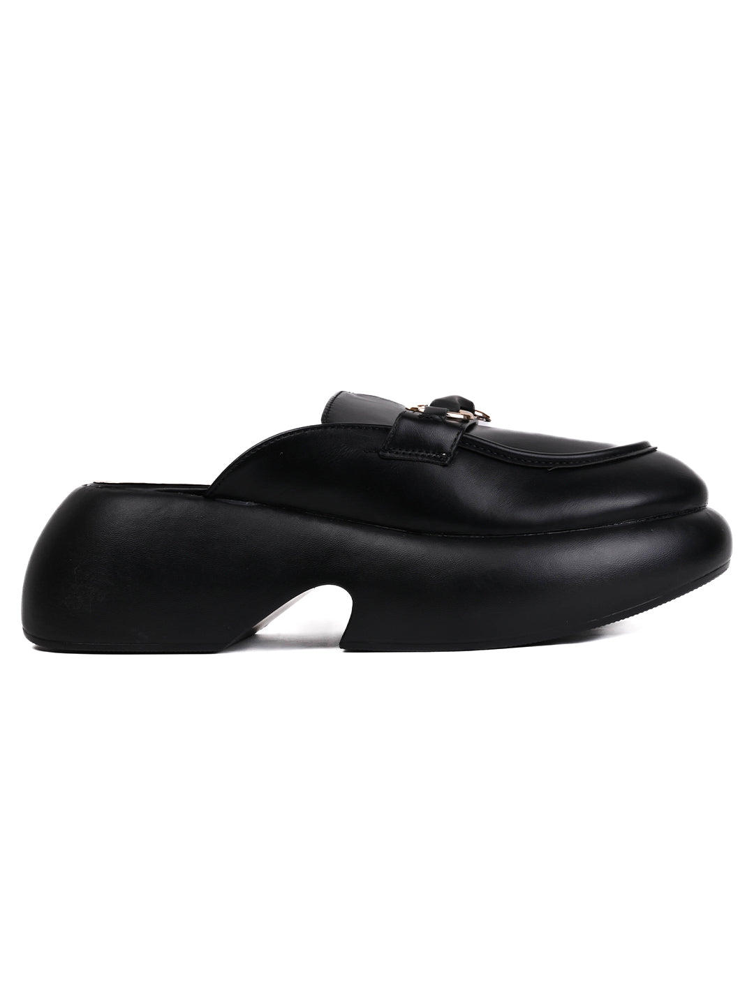 Women Black Solid Mules – ShoeTree