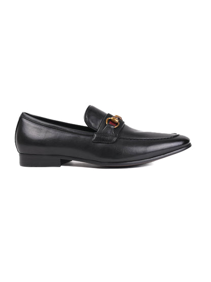 Men, Men Footwear, Black Loafers