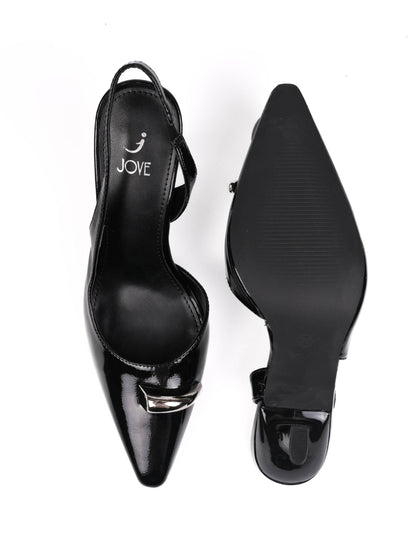 Women, Women Footwear, Black Pumps