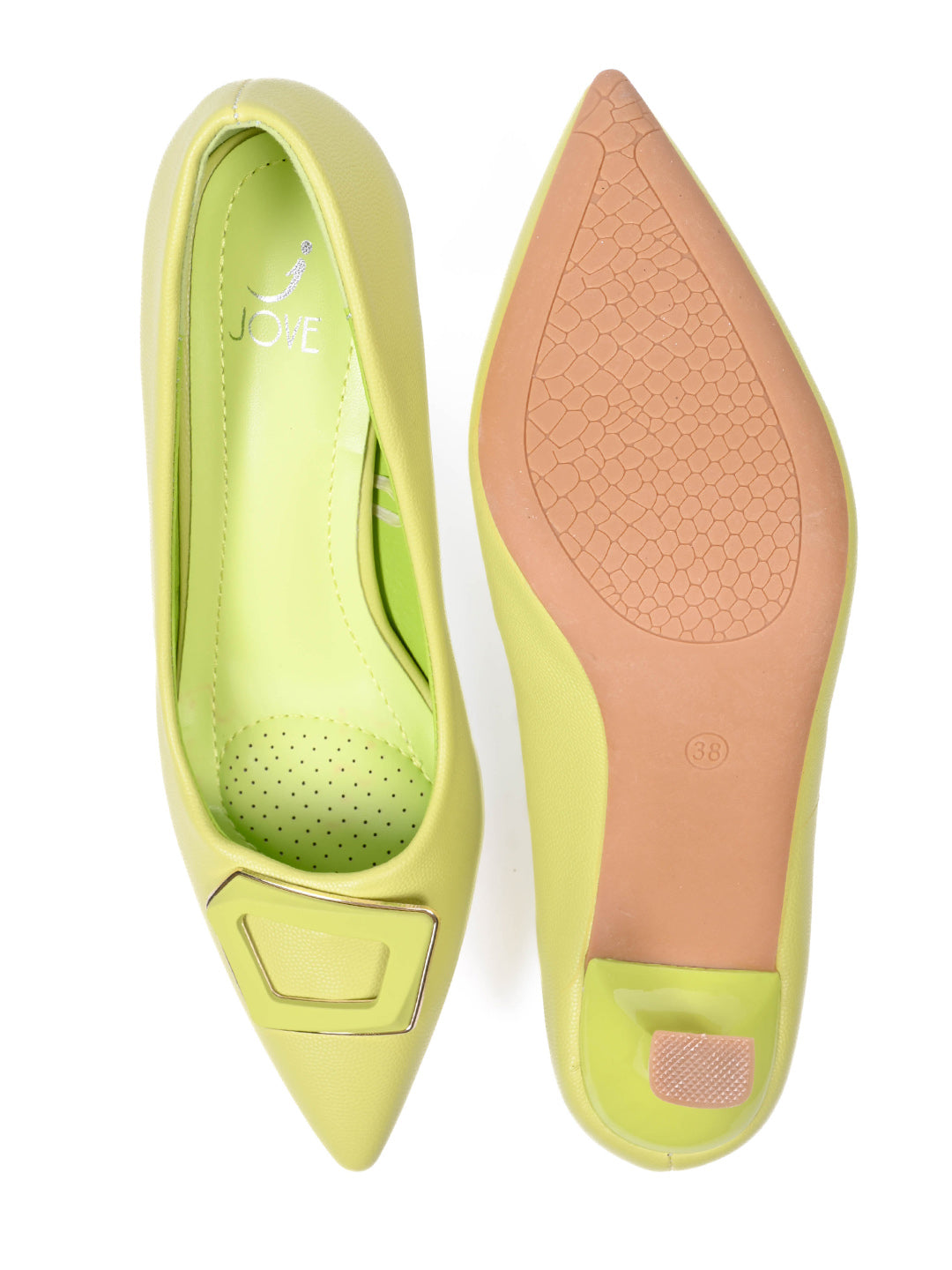 Women, Women Footwear, Green Pumps