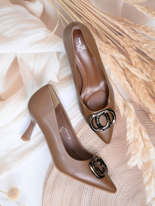 Women, Women Footwear, Khaki Pumps