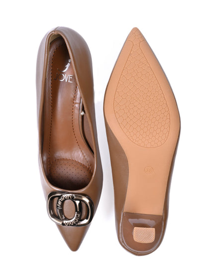 Women, Women Footwear, Khaki Pumps