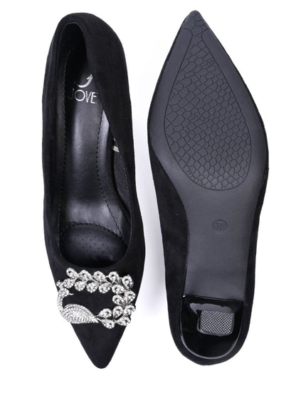Women, Women Footwear, Black Pumps