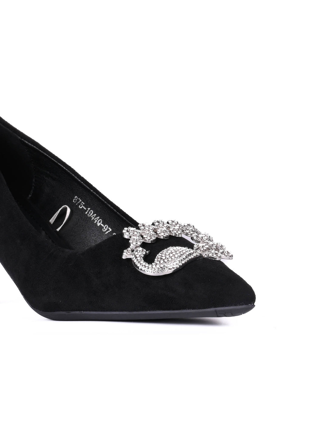Women Black Western Embellished Pumps