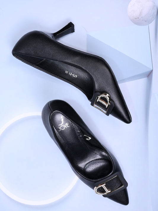 Women, Women Footwear, Black Pumps