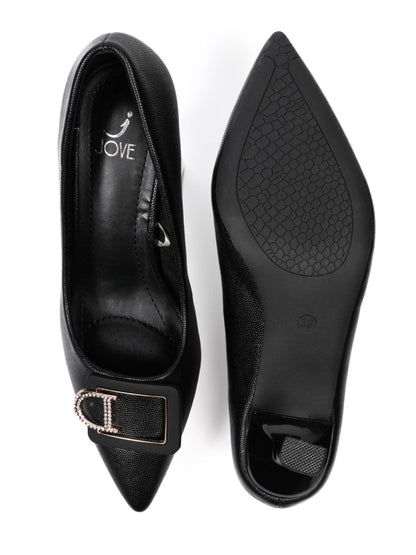 Women, Women Footwear, Black Pumps