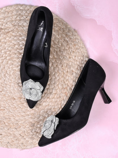 Women, Women Footwear, Black Pumps