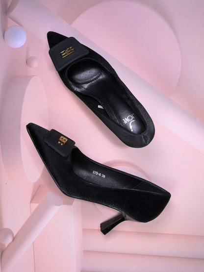 Women, Women Footwear, Black Pumps