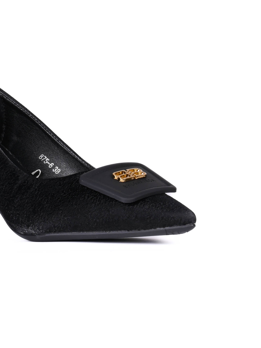 Women Black Solid Pumps