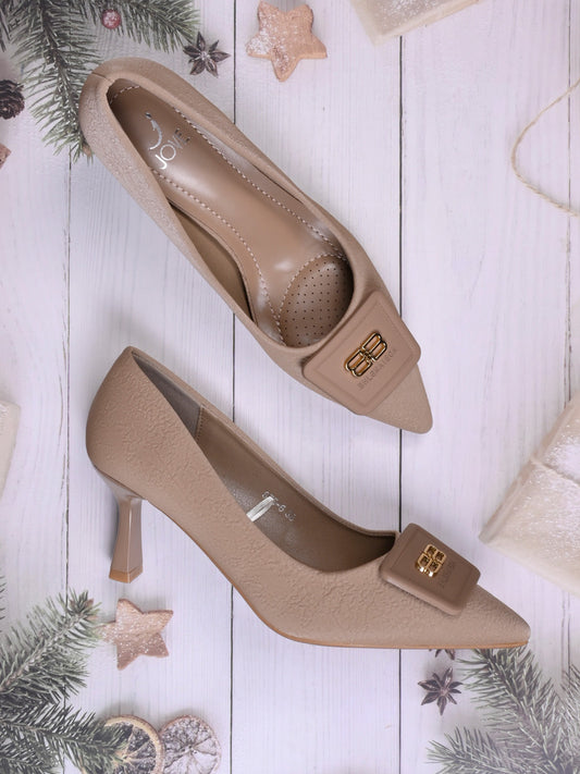 Women, Women Footwear, Khaki Pumps