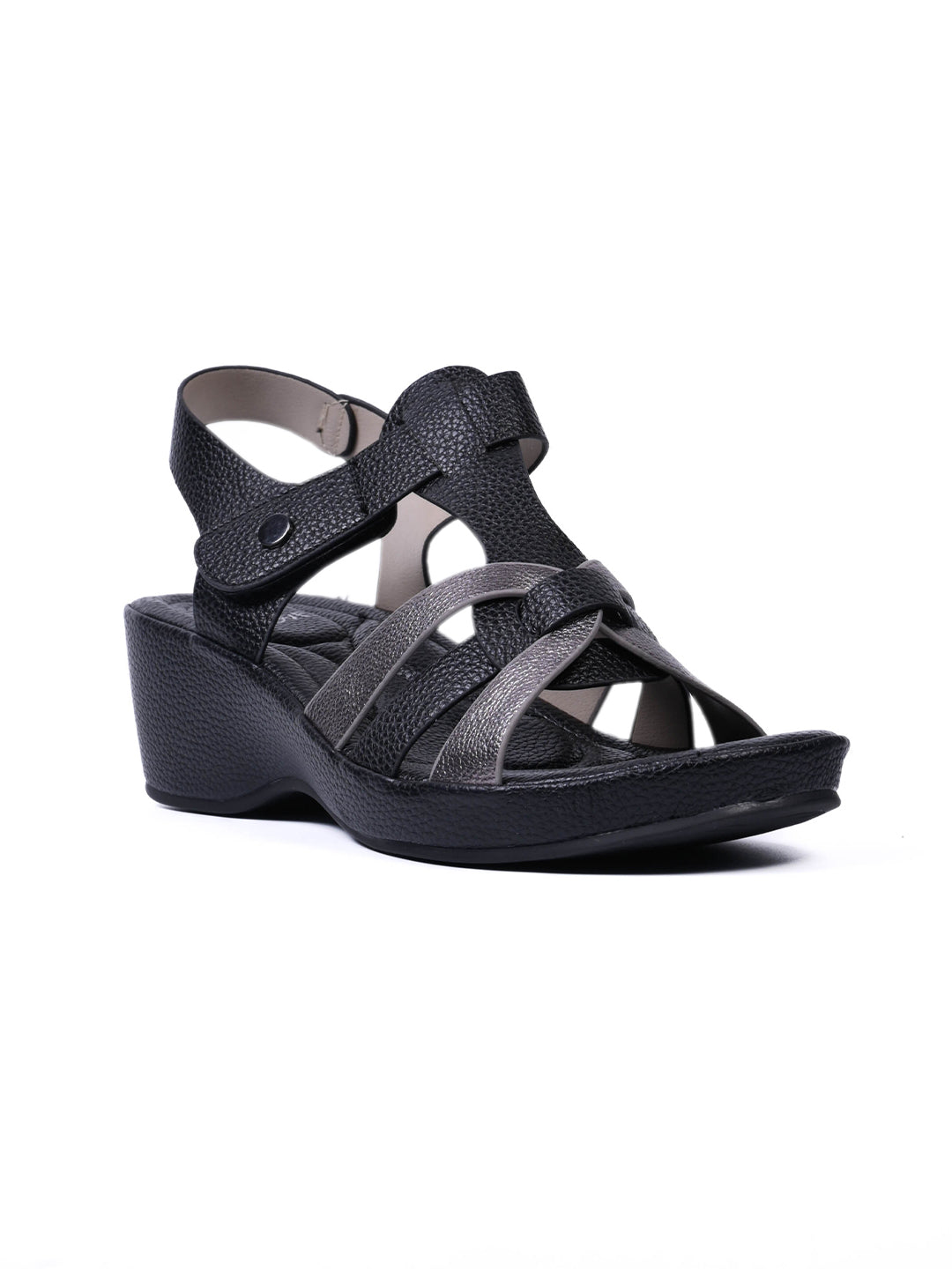 Women, Women Footwear, Black Sandals