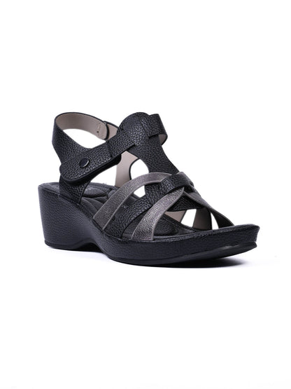 Women, Women Footwear, Black Sandals
